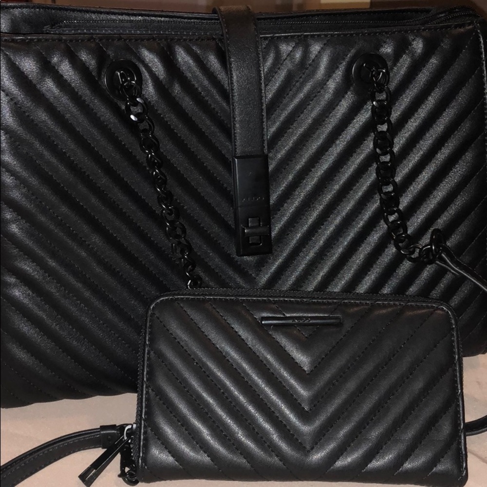 ALDO Black Quilted Bag